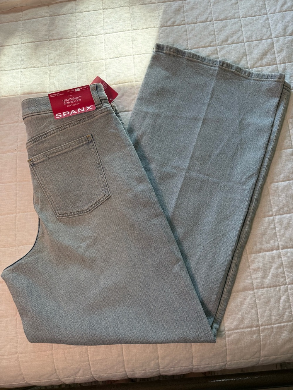 SPANX NWT XL TALL Wide Leg jeans in Vintage Coastline
